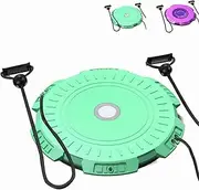 Massage Waist Twisting Board with Pull Rope, Equipped with 2 Tension Ropes, Non Slip Surface Material, for Male and Female Core Train,Green