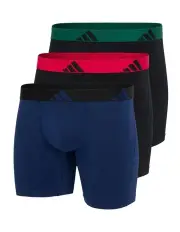[Adidas] Active Flex Cotton Boxer Brief Underwear 3 Pack in Multi