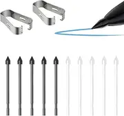 Tips/Nibs Replacement for Samsung Galaxy Tab S9/S9FE+/S9 Ultra, S8/S8+/S8 Ultra, S7/S7+/S7 FE, S6/S6 Lite, Note10/10 Plus/10 Lite, Note 20/S21/S22/S23/S24 Ultra S Pen (5 Black+5 White)