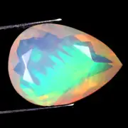 4.50 ct Elegant Pear (16 x 12 mm) Un-Heated Ethiopia Rainbow Opal Loose Gemstone
