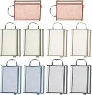 [LAINIUTE] 10 Pcs Mesh Zipper Pouch Bags,Double Layer Mesh Bags for Storage,Zip File Folders,Waterproof Nylon Zipper File Bags with Handle,Multipurpose Document Pouch for Home Travel School Office Appliances