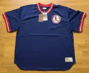 St. Louis Cardinals Mitchell & Ness Cooperstown Collection Jersey Men's Sz 3XLB