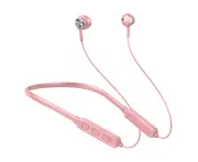 Wireless Earphone ic HiFi Sound IPX5 Waterproof Bluetooth-compatible 5.0 Sport Neckband Earbuds for Running-Pink