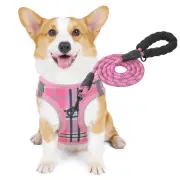 No Pull Dog Harness w/Leash Set, Reflective Soft Puppy Padded Vest for Walkin...