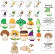 Ferreve Positive Enamel Pins Inspirational Affirmation Cards with Opp Bag Motivational Cartoon Brooches Employee gifts