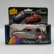 Tai Cheong Toys Pull-back Action Diecast Antique Classic Car (Grey/Red)