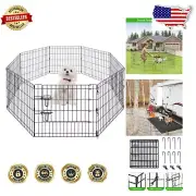 Easy-Access Pet Playpen with Step Door – 8-Panel Exercise Area for Small Dogs