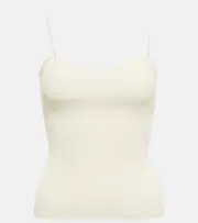 [Khaite] Khaite Ziggy ribbed top AU 14 white