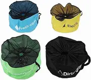 Aoutecen 4 Pcs RV Hose Storage Bag with Drawstring Mesh Top, 600D Oxford Cloth Electrical Cord Sewer Hose RV Storage and Organization Bag