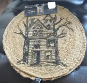 Cynthia Rowley Curious Halloween Placemats Haunted House Jute Free Ship