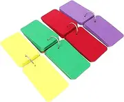 PLAFOPE 4Pcs Keychain Mini Notebook Portable Memo Pads for School and Office Creative Loose Leaf Design and Student Stationery