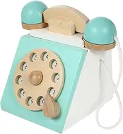 1pc Wooden Antique Telephone Stickers for Packet Holder Airtight Castor Sugar Mini Balloon Computer Coolers Packet Sugar Storage Sugar Packet Container Lid Blue