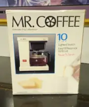 Vintage Mr Coffee Maker 1990 Retro Brand New Drip Coffee Sr 10-10- Cup NOS