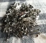 100 Bulk Brooch Backs Metal Button Pin Badge Fasteners 20mm