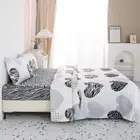 HOOBUY Soft Microfiber Printed Bed Sheets SetAll Seasons Bedding 4-PieceInclu...