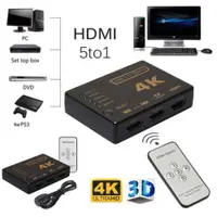 在飛比找蝦皮購物優惠-5 Port 4K 3D HDMI Switcher Swi