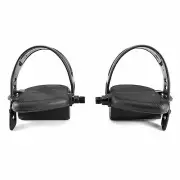 Exercise Bike Pedals 1/2" - Schwinn Recumbent Upright Stationary w Straps PAIR