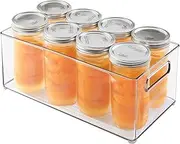 InterDesign Fridge/Freeze Binz Stackable Storage Boxes, Large Kitchen Storage Container for The Fridge and Freezer, Made of Plastic, Clear