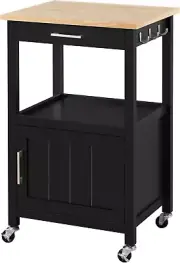 Yaheetech Small Kitchen Island on Wheels with Wood Top and Drawer, Trolley Cart