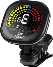 Rechargeable Guitar Tuner Clip-On for Guitar, Violin, Ukulele, Chromatic Modes,