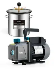 5 Gallon Vacuum Chamber Kit with 3.5 cfm Vacuum Pump 5 ft Hose & Accessories