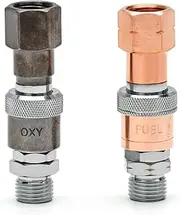 CAMPFIRE Oxy Acetylene Quick Connect Fittings, Cutting Torch Quick Connect Set, Oxy Fuel Quick Connect Torch to Hose Fittings, Oxy Fuel Coupler Kit