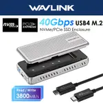 WAVLINK 40GBPS PCIE NVME SSD 外殼 USB4 外置硬盤外殼