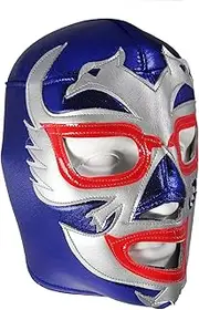 DOS Caras Adult Lucha Libre Wrestling Mask (pro-fit) Costume Wear - Blue/Grey