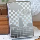 Zippo Cat And Cloud Fish Silver Metal Plate Oil Lighter Regular Case Japan