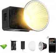 Zhiyun MOLUS X60 60W LED Video Light, Bi-Color CCT 2700-6500K CRI?95 TLCI?97, APP Control Video Lights Continuous Lighting for Photography, Studio Video Lighting, YouTube, Vlog, etc (ZY Mount)