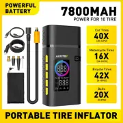 Tire Portable Inflator Rechargeable Air Compressor Mini 150PSI Electric Air Pump