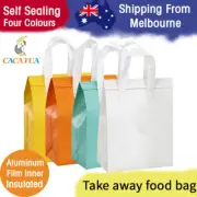 25/50pcs Portable Take Away Bag Thermal Insulated Lunch Bags Container