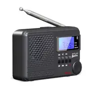 Portable Digital AM FM SW Radio Rechargeable Support SD/USB MP3 Player Clock