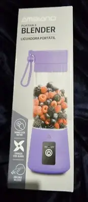 Ambiano Portable Cordless Blender Purple USB Charging NIB 8.5oz SX-JR07