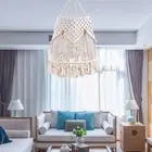 Macrame Ceiling Lamp Shade Bohemian Hand Knitted Light Shade Lampshade Hanging