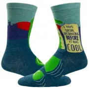 Women's I Was Social Distancing Before It Was Cool Socks Funny Loch Ness Monster