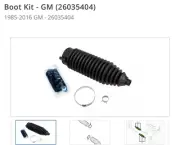 NEW OEM Boot Kit - GM (26035404) 1985-2016 IMPALA MONTE CARLO LACROSSE SEVILLE..