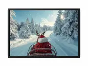 Santa Ride Framed Print Fine Art Poster Print