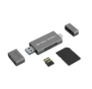 UHS-II SD Micro SD 4.0 Card Reader Adapter, 3-in-1 USB-A 3.1 USB-C 3.1 Micro ...