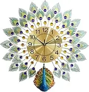 Peacock Wall Clock Fashion Wall Watch for Living Room Entrance Decoration