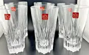RCR Italian Crystal Tumblers 6" Set Of 6 Vintage NEW
