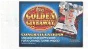 2012 TOPPS SEALED GOLDEN GIVEAWAY PACK W/ALBERT PUJOLS & WILLIE MAYS REFRACTOR