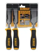 DEWALT Side Strike Wood Chisel Set 3 PCS PROFESSIONAL 3/4"-1"-1-1/4" Dual Side