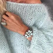 Sweater Women In Europe and The United States In The Fall and Winter Knitted Tops Fashion Women's Clothing light blue M