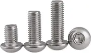 Machine Screws Hex Socket Round Head Screw 304 Stainless Steel Fasteners Bolts, M2.5×9mm,100 pcs