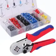 Ferrule Crimping Tool Set Self-adjustable Wire Crimper Pliers + 1200pcs Terminal