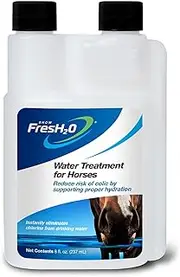 Show FresH2O Equine Water Treatment Bottle - Effectively Eliminates Chlorine in Drinking Water, Reduce Risk of Horse Colic by Supporting Proper Hydration, Easy to Use, Treats Up to 75 Gallons - 8oz
