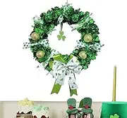 Ungtyb St Patricks Day Wreath, Shamrock Door Signs, Spring Artificial Wreath, Green St Patricks Wreath, Irish Ornament Wreath, St Patricks Door Decoration, Farmhouse Front Door Sign, Shamrock W