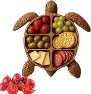 Wood Charcuterie Boards - Charcuterie Platter | Turtle Serving Tray Cheese Board | Wooden Serving Platter Dinner Plates, Snack Plate Table Decor for Home Housewarming Birthday Wedding