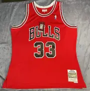 Mitchell & Ness Mens XL NBA Swingman Road Jersey Chicago Bulls 97 Scottie Pippen